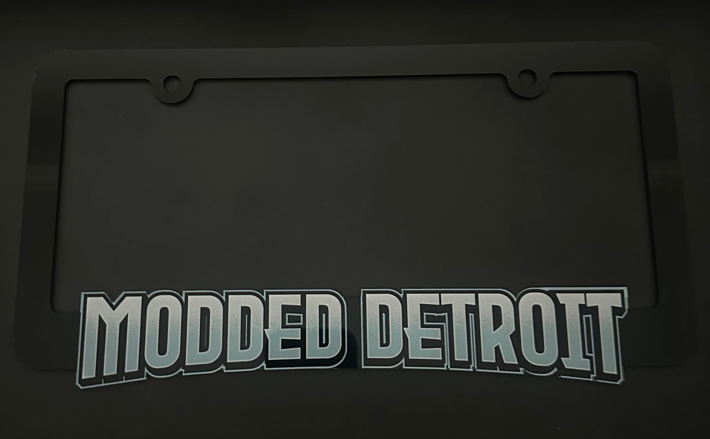 Modded Detroit License Plate Frame ( Simple White )