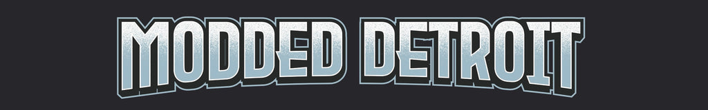 Windshield Banner: Modded Detroit  ( Simple White )