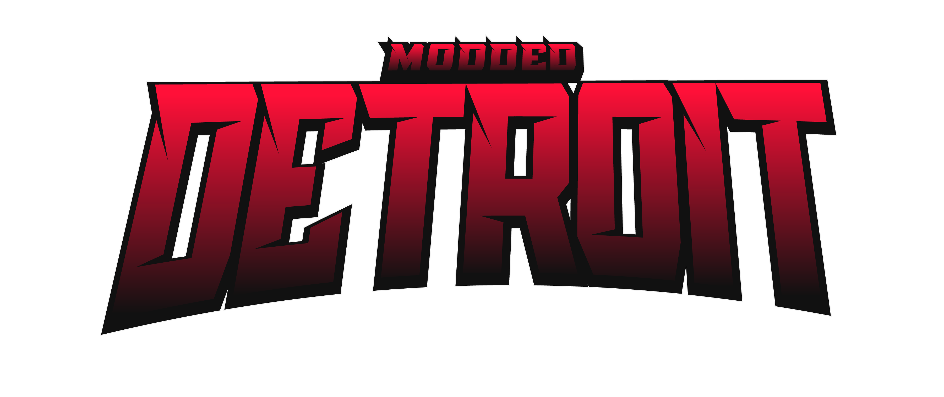 Sticker: Red Modded Text Logo