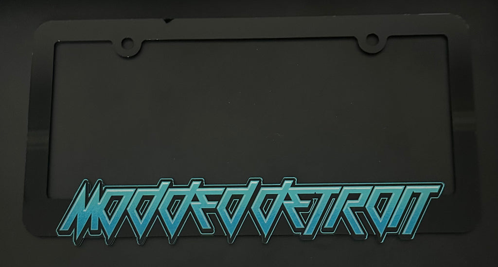 Modded Detroit License Plate Frame ( Electric Blue )