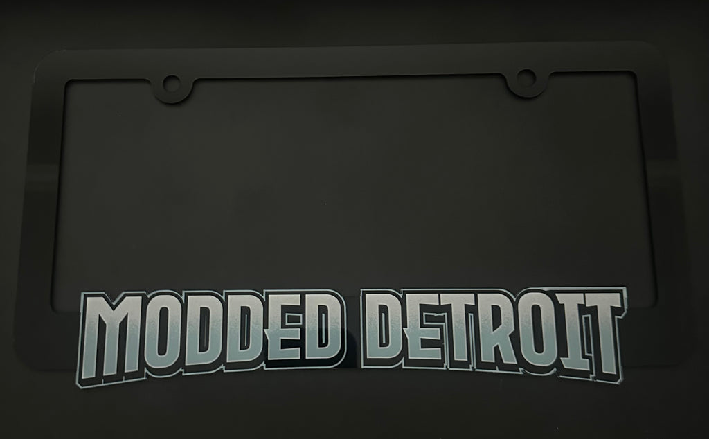 Modded Detroit License Plate Frame ( Simple White )