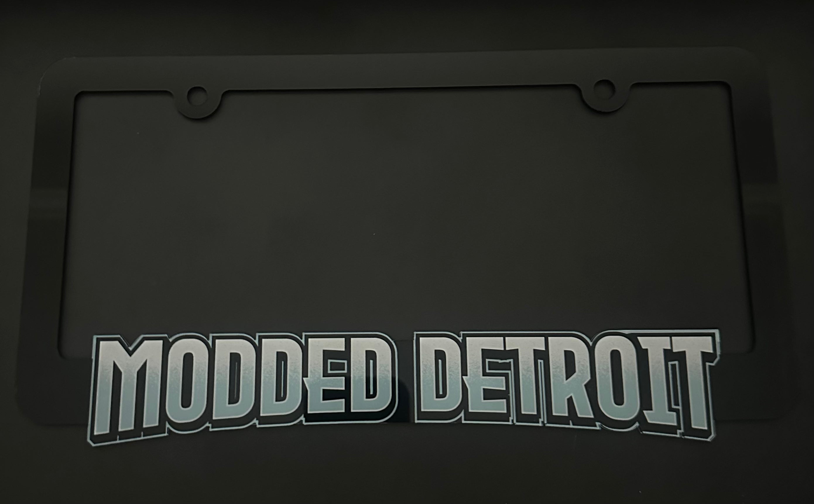 Modded Detroit License Plate Frame ( Simple White )