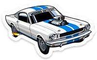 Sticker: Classic Ford Mustang